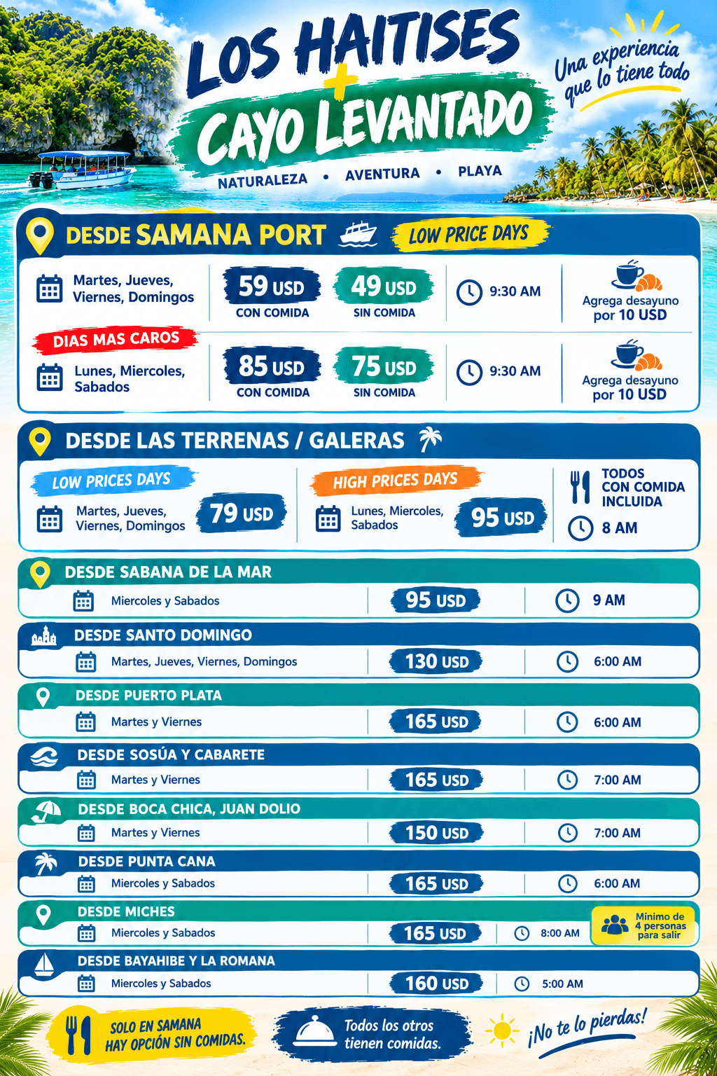 Los Haitises & Cayo Levantado Tour: Prices and Guide